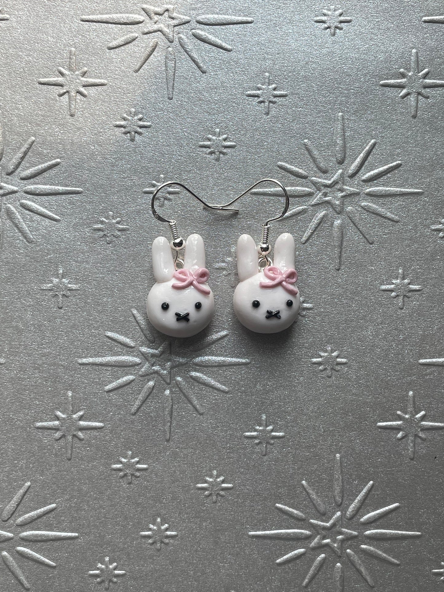 Miffy Bow Earrings | Clip Ons Available