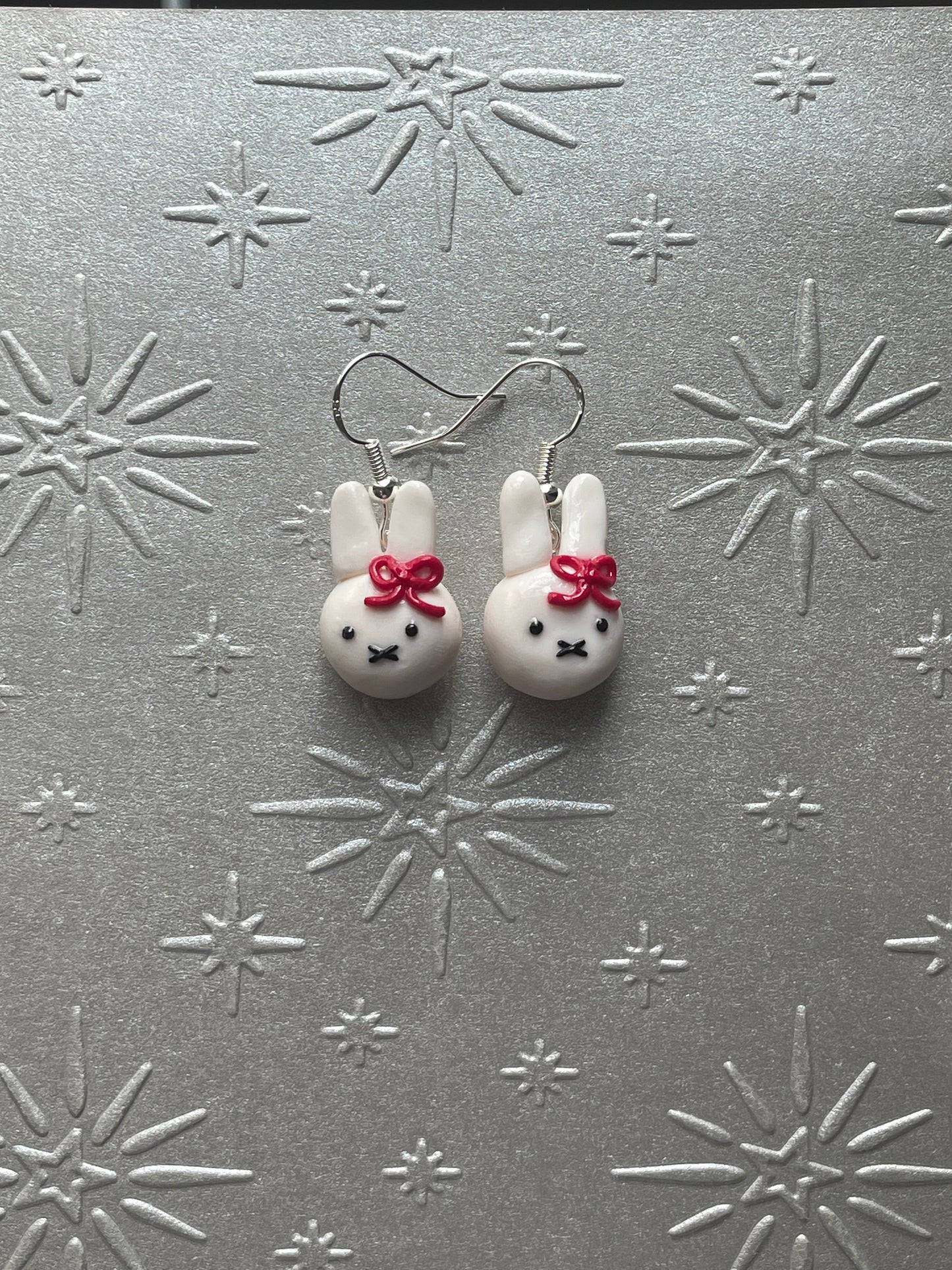 Miffy Bow Earrings | Clip Ons Available