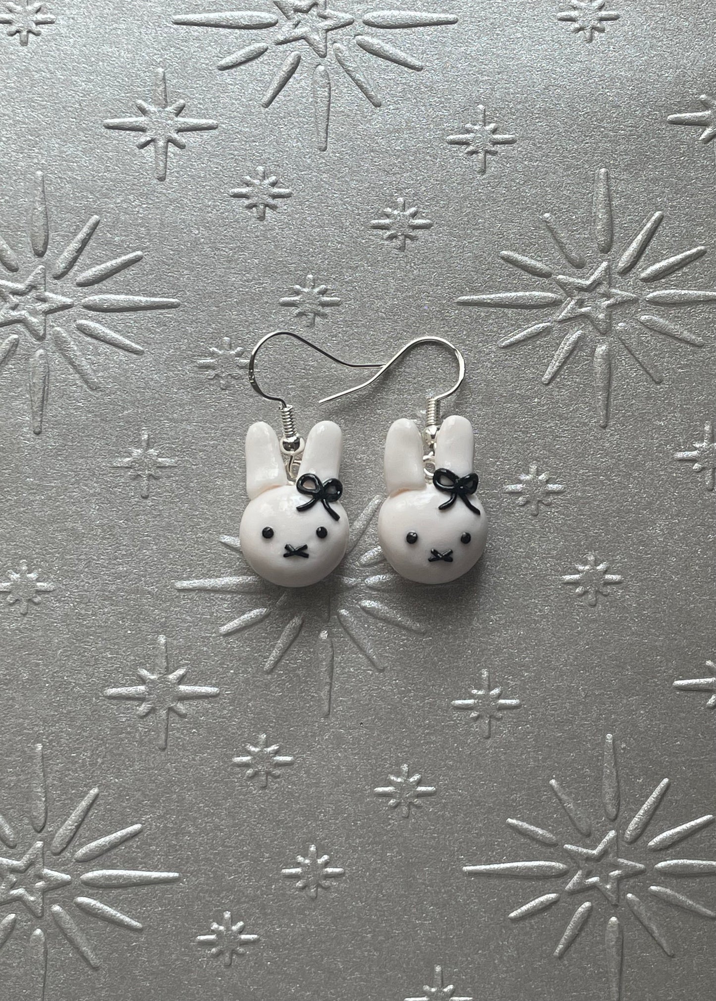 Miffy Bow Earrings | Clip Ons Available