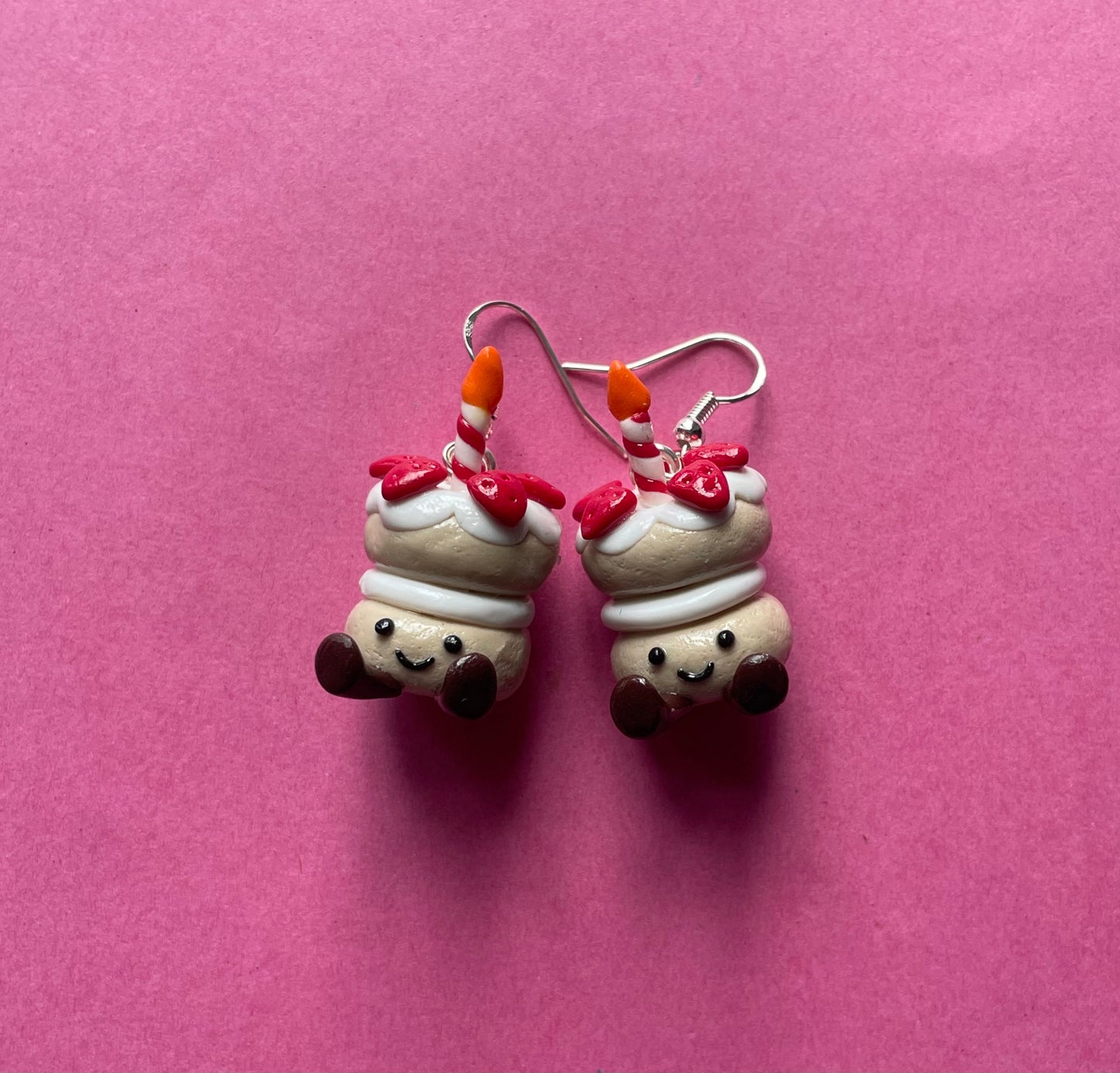 Jelly Inspired Birthday Cake Earrings | Clip Ons Available