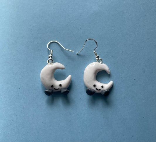 Jelly Inspired Moon Earrings | Clip Ons Available