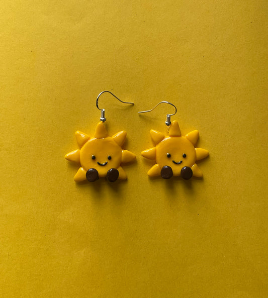 Jelly Inspired Sun Earrings | Clip Ons Available