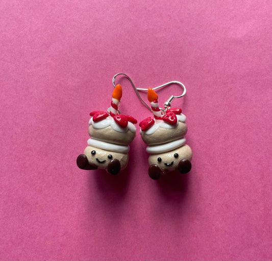 Jelly Inspired Birthday Cake Earrings | Clip Ons Available