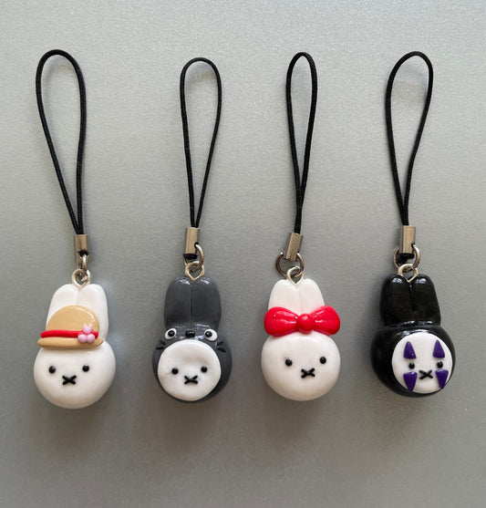 Miffy x Studio Ghibli Keyrings/ Phone Charms