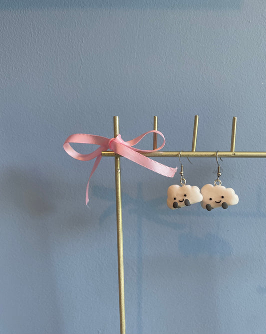 Jellycat Inspired Amusesables Cloud Earrings | Clip Ons Available