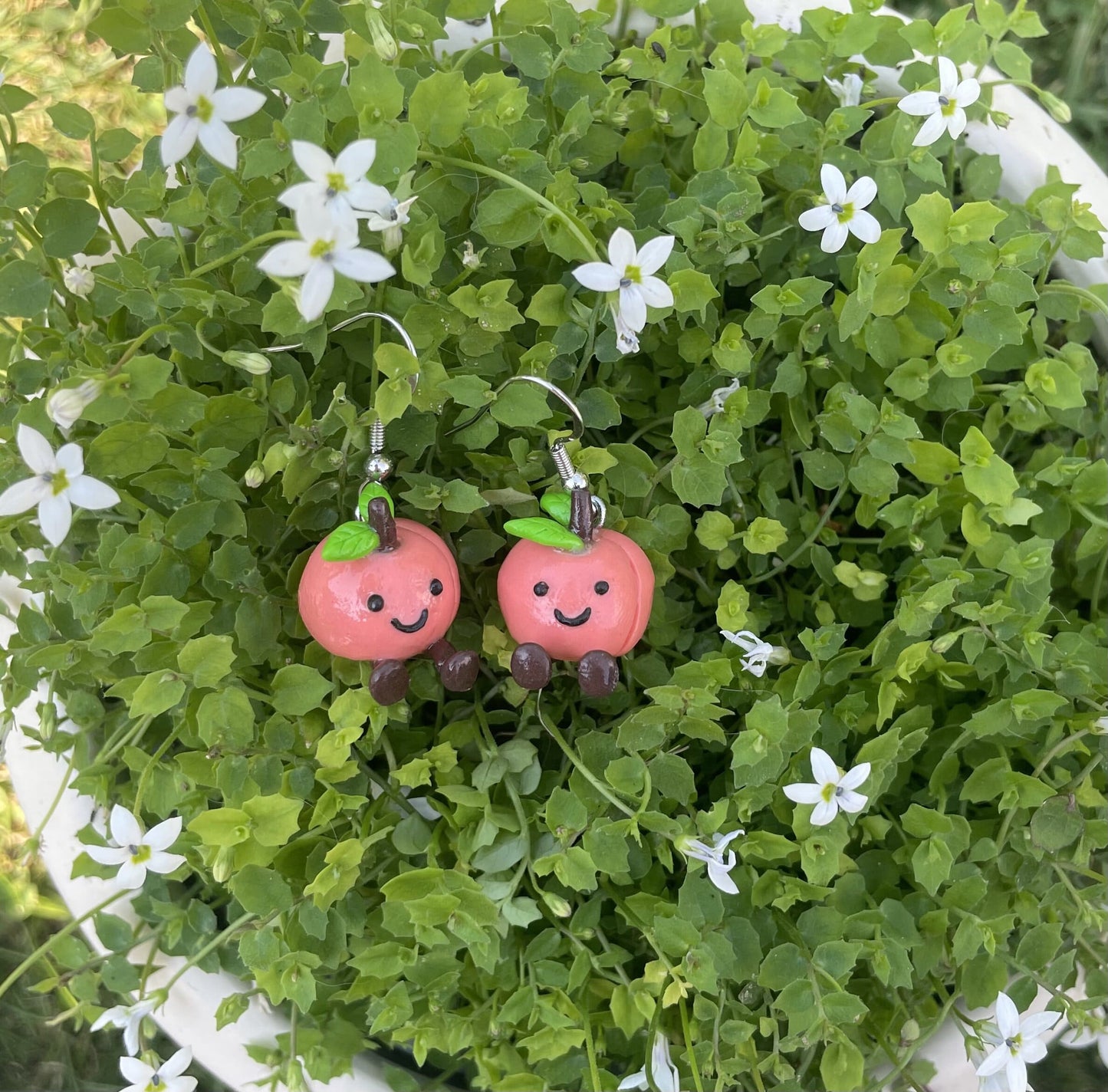 Jellycat Inspired Amusesables Peach Earrings | Clip Ons Available